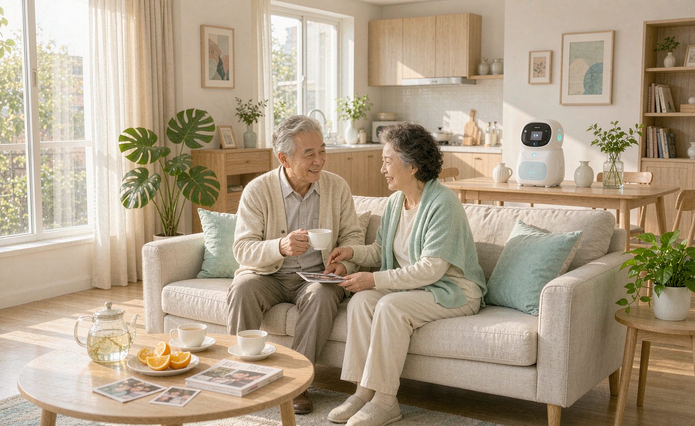 社区居家养老服务场景示意（AI 生成配图）